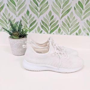 White Men's Knit Sneakers Laminoa 9.5-10